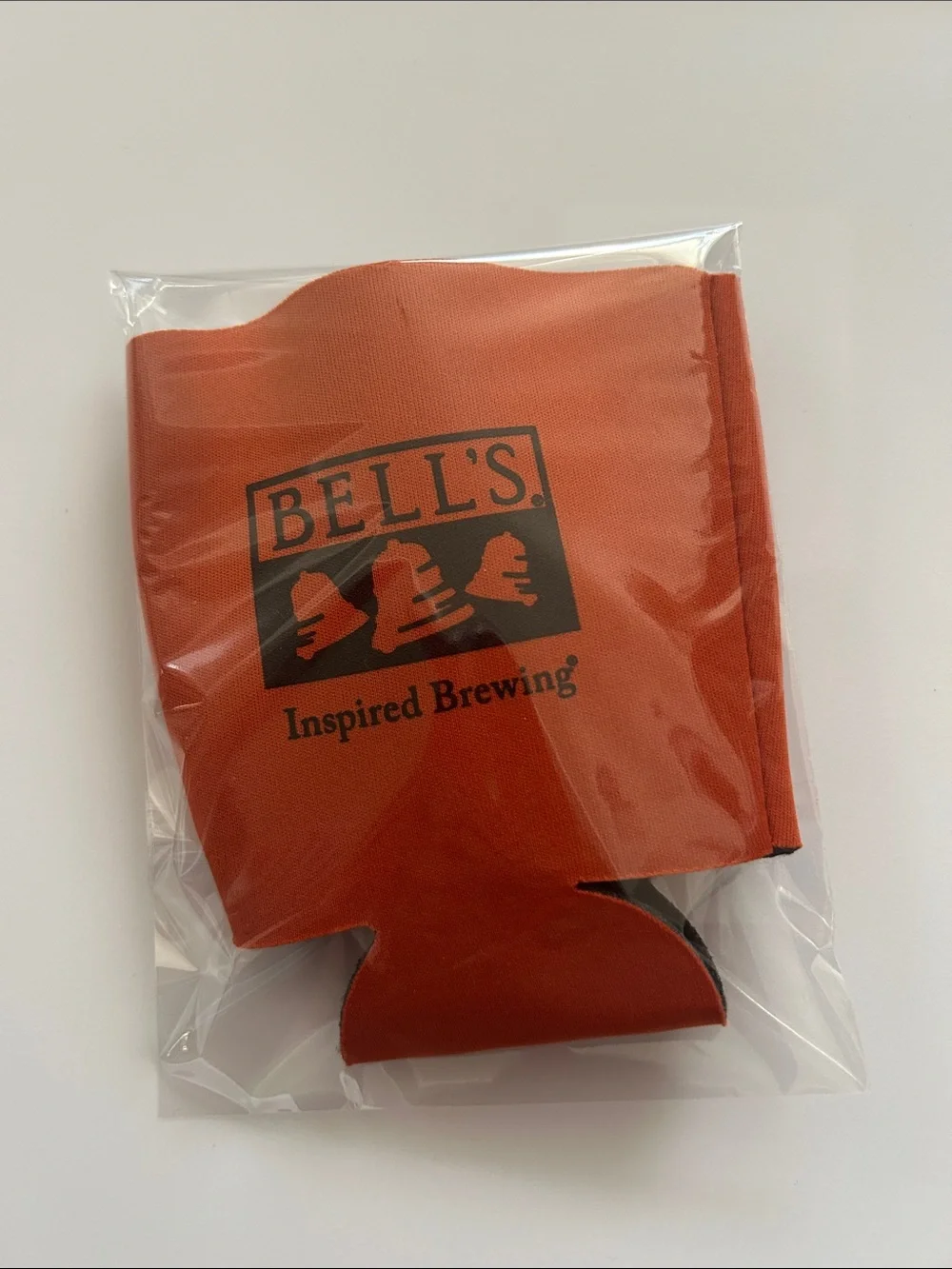 Bell's Inspired Brewing Orange Coozie Beer Can Cooler Brewery Collector